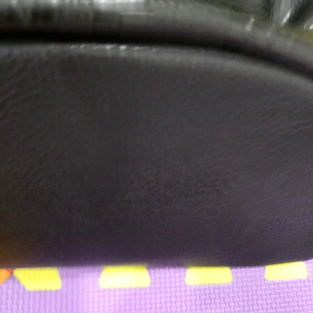 Steve‎ Madden Black Pebbled Vegan Leather Backpack Embossed Logo Gold...
